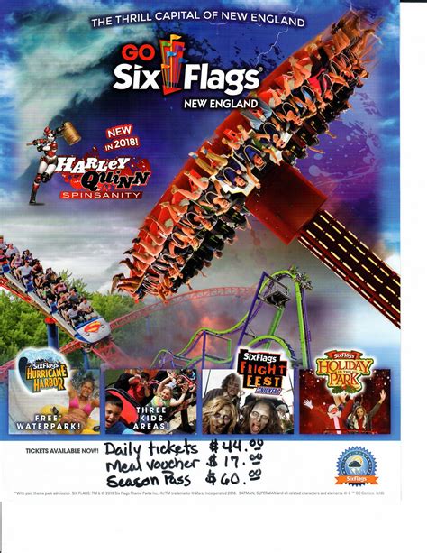 six flags new england admission